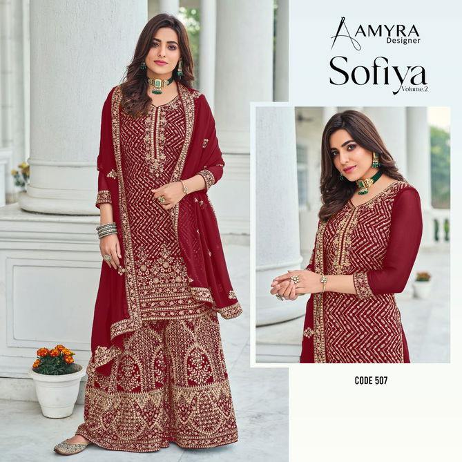 Amyra Sofiya vol 2 Heavy Wedding Wear Wholesale Georgette Salwar Suits Catalog